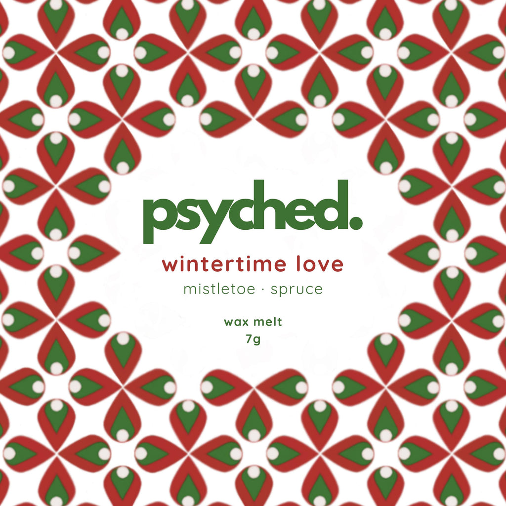 Wintertime Love - Mistletoe and Spruce - Retro Vegan Christmas Wax Melts
